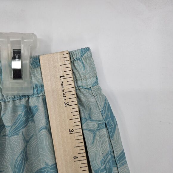 Huk Shorts Mens Large Swimming Trunks‎ Lined Fishing Summer Green All Over Print - Picture 8 of 14